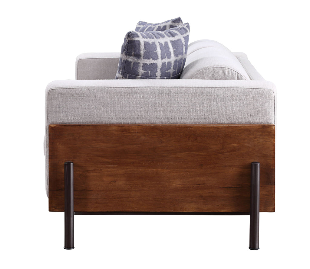 Pelton - Chair With Pillow - Fabric & Walnut
