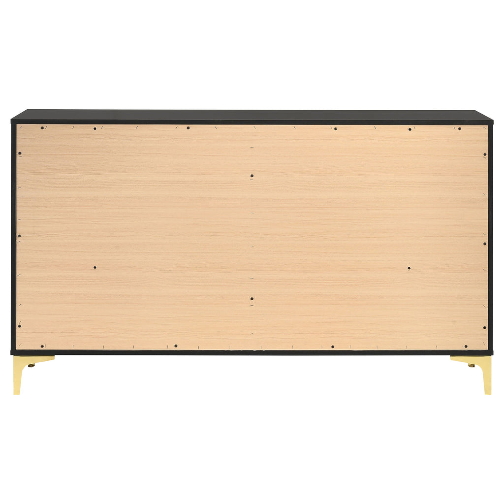 Lexie - 6 Drawer Rectangular Dresser - Black