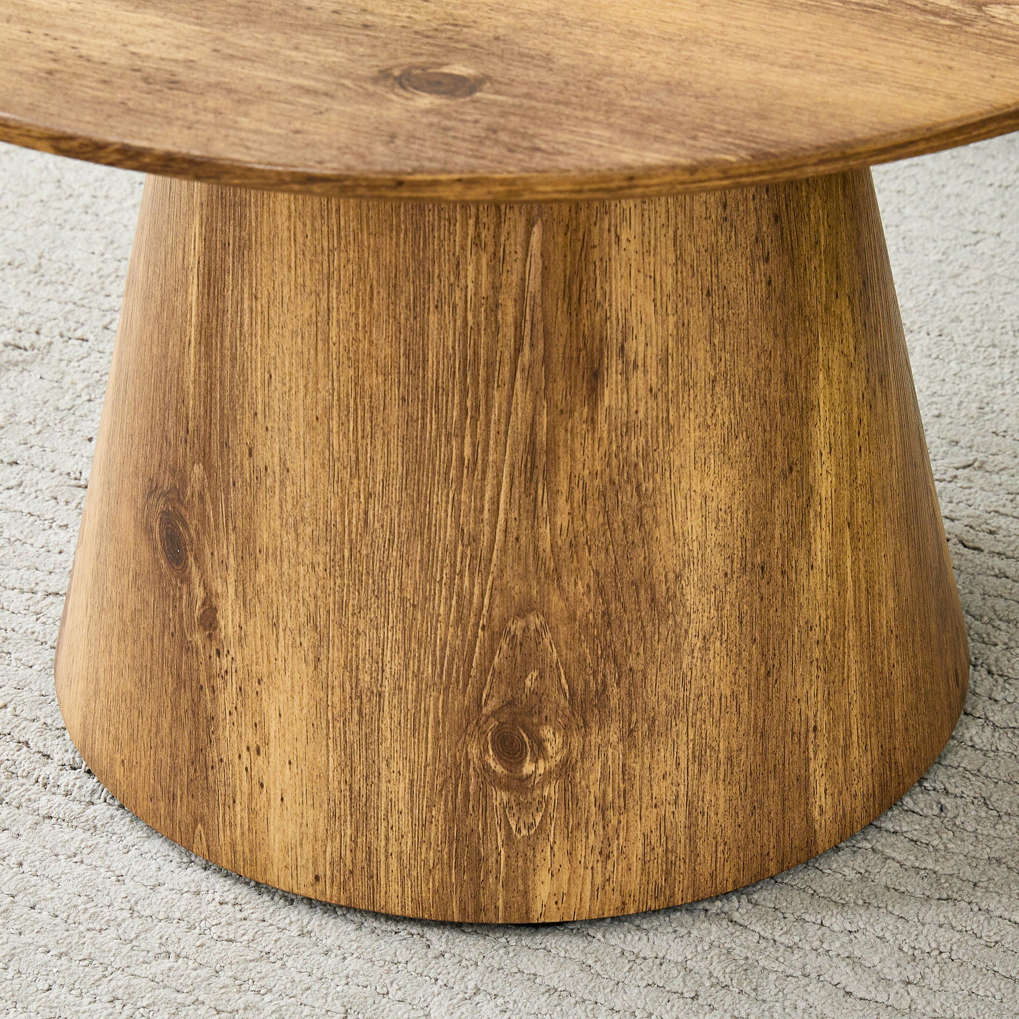 Circular Coffee Table With Adjustable Feet