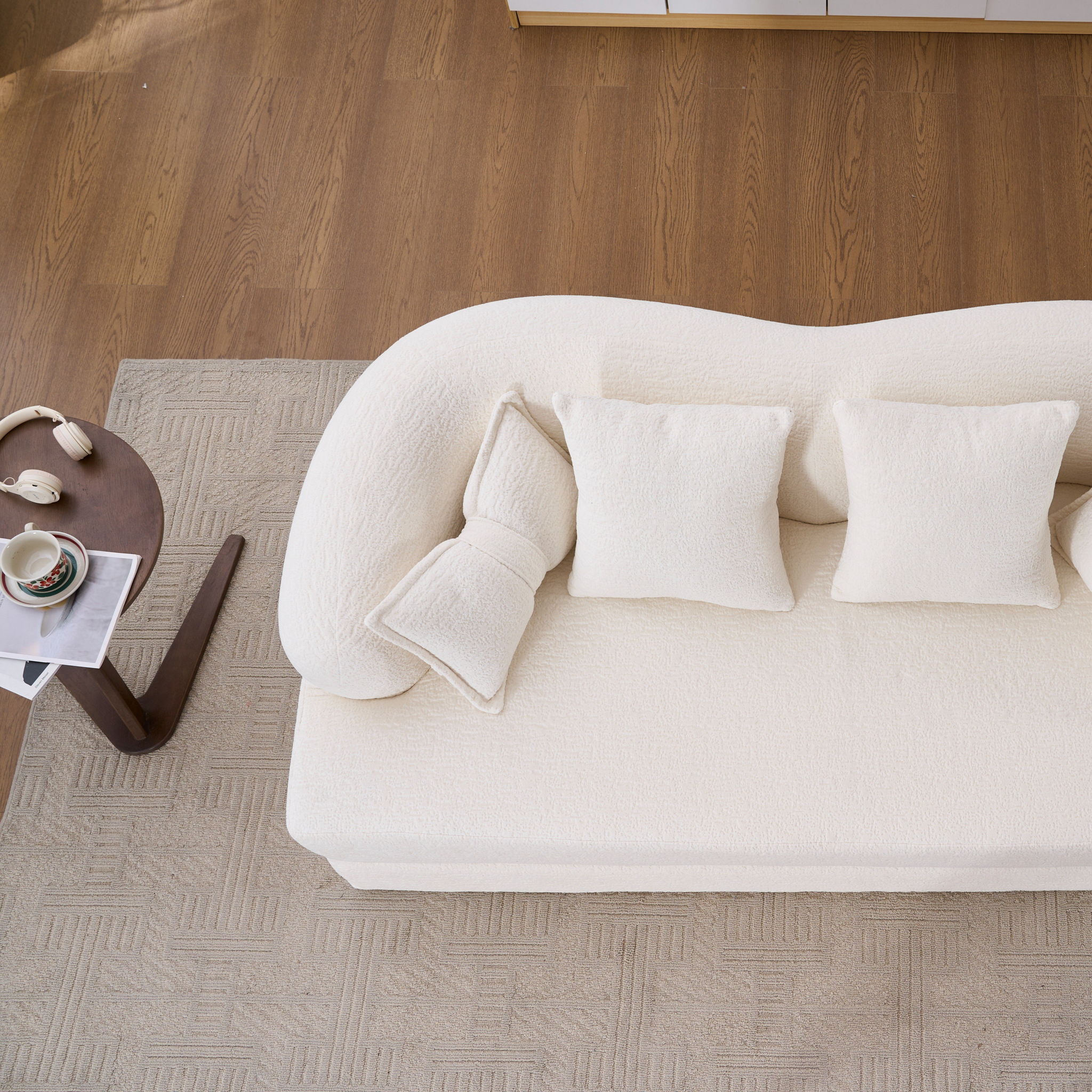 Foldable Sofa Bed, Boneless Couch Convertible Sleeper With 4 Pillows