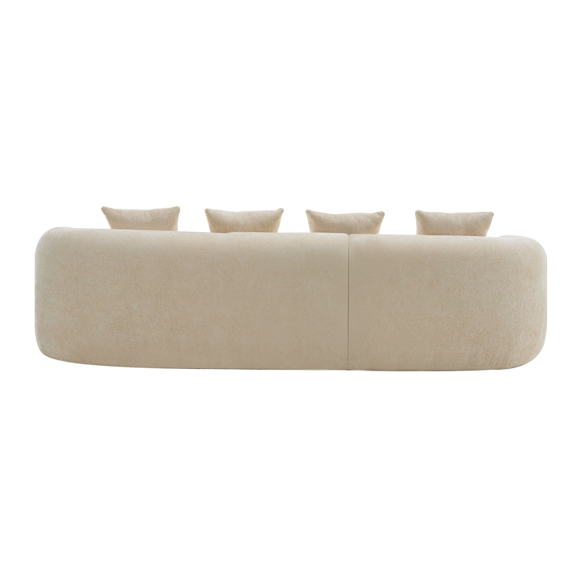 Modular L-Shape Sectional Sofa With Curved Chaise