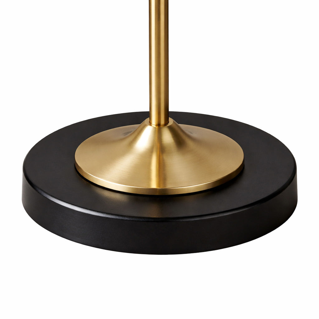 Axis - Floor Lamp With 4 Way Switch Double Spots With Base - Black / Gold