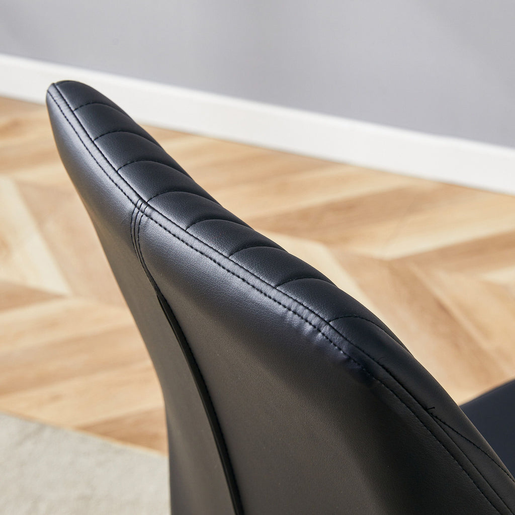 Ergonomic Simple Chair With Metal Leg
