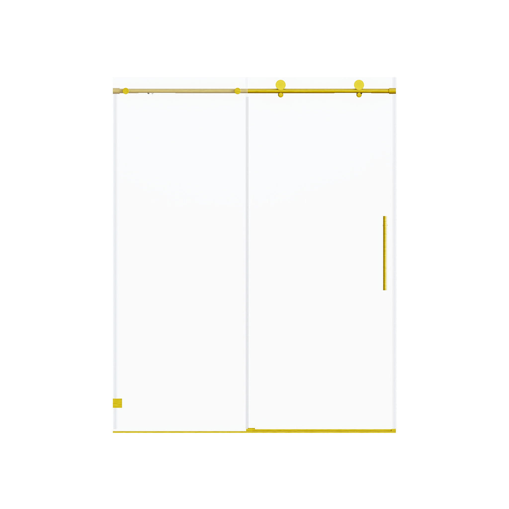 Frameless Single Sliding Soft Close Shower Doors, 5/16" Sgcc Tempered Glass