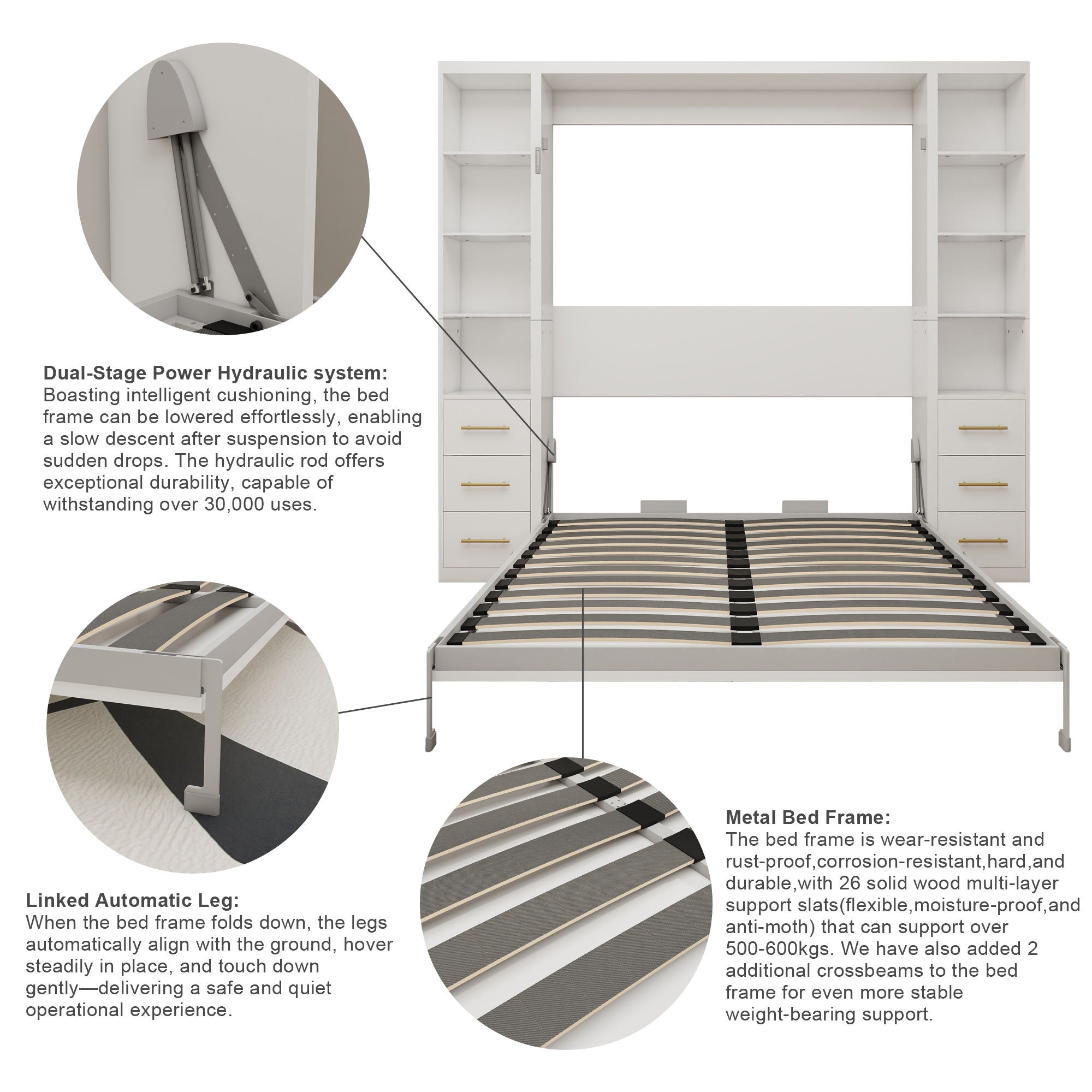 Multifunctional Vertical Murphy Wall Bed