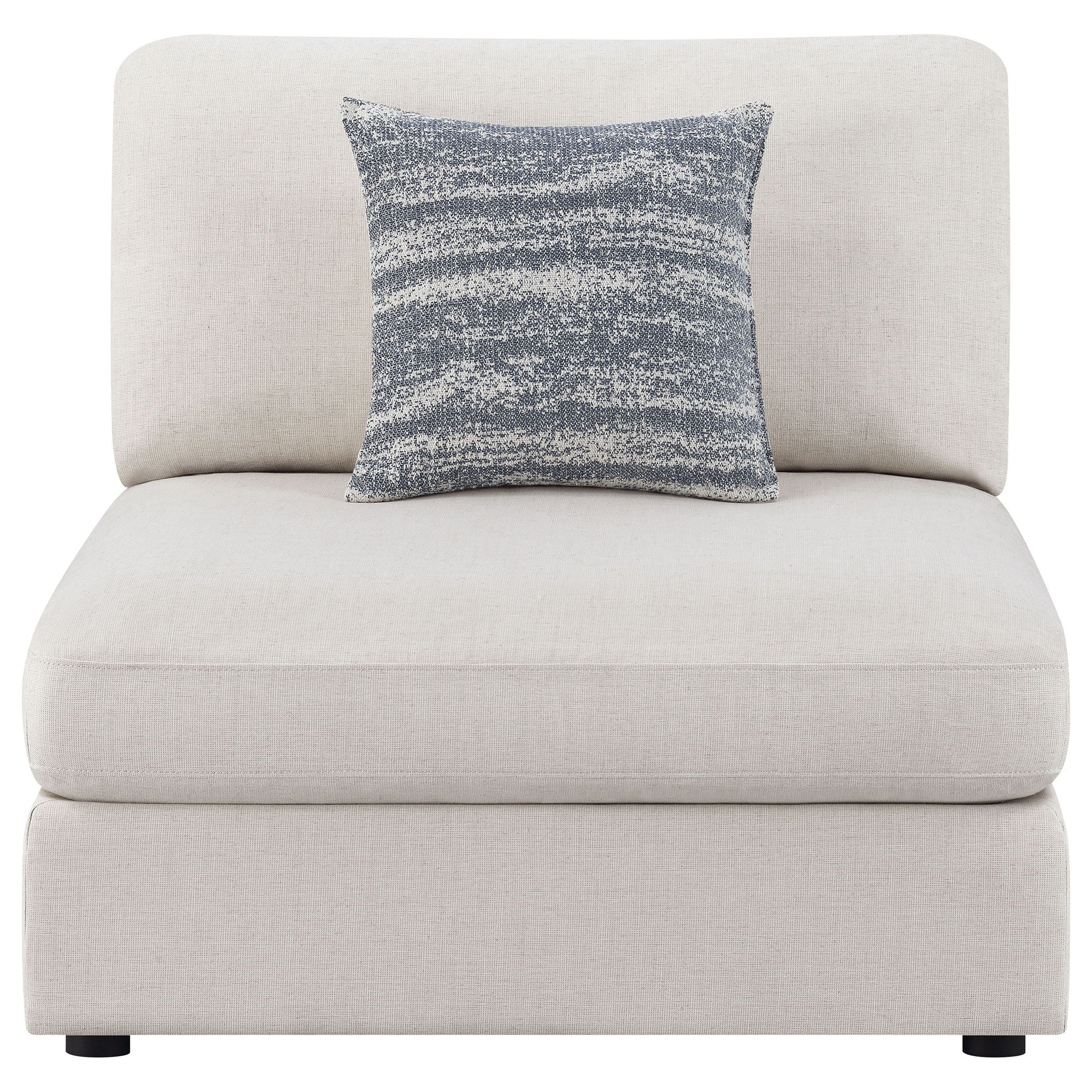 Duncan- Armless Chair With Removable Cushions