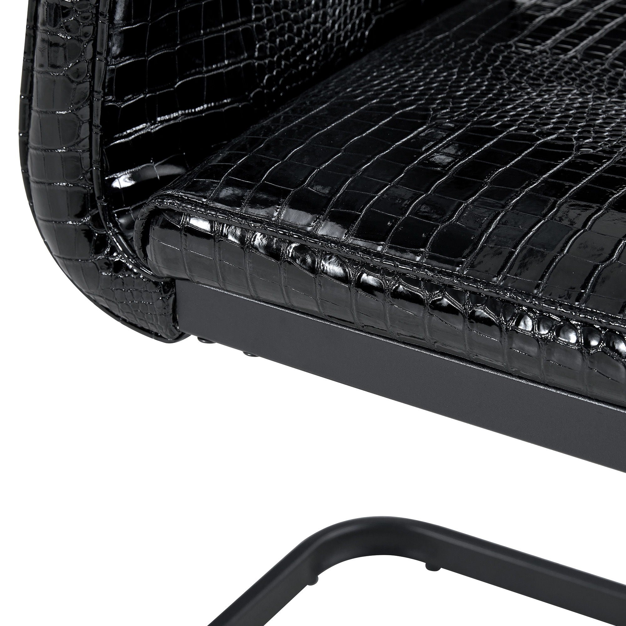 Alligator Skin Upholstered Dining Chairs
