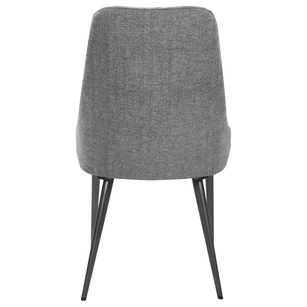 Side Chairs Upholstered With Tapered Legs (Set of 2) - Gray