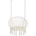Macrame Hanging Hammock Chair, Rope Swing For Indoor And Outdoor Use