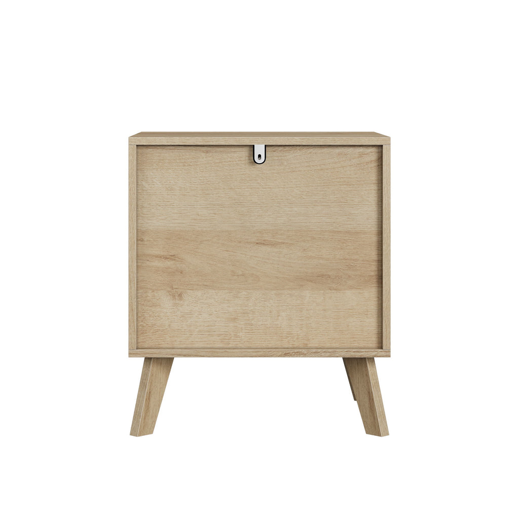 Medieval Double Drawer Bedside Table
