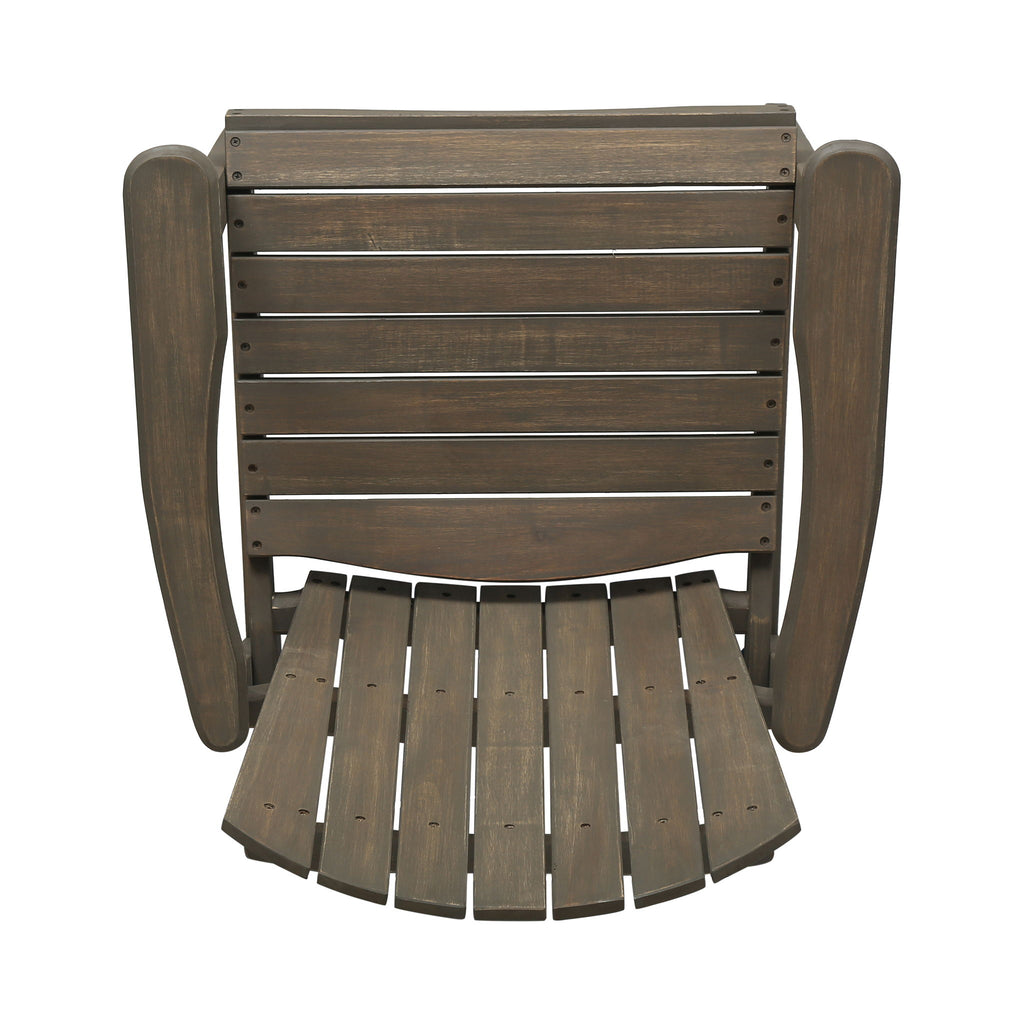 Outdoor Weather Resistant Acacia Wood Adirondack Dining Chairs (Set of 2)