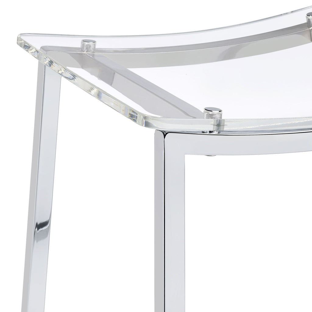 Staten - Backless Bar Stool (Set of 2) - Chrome
