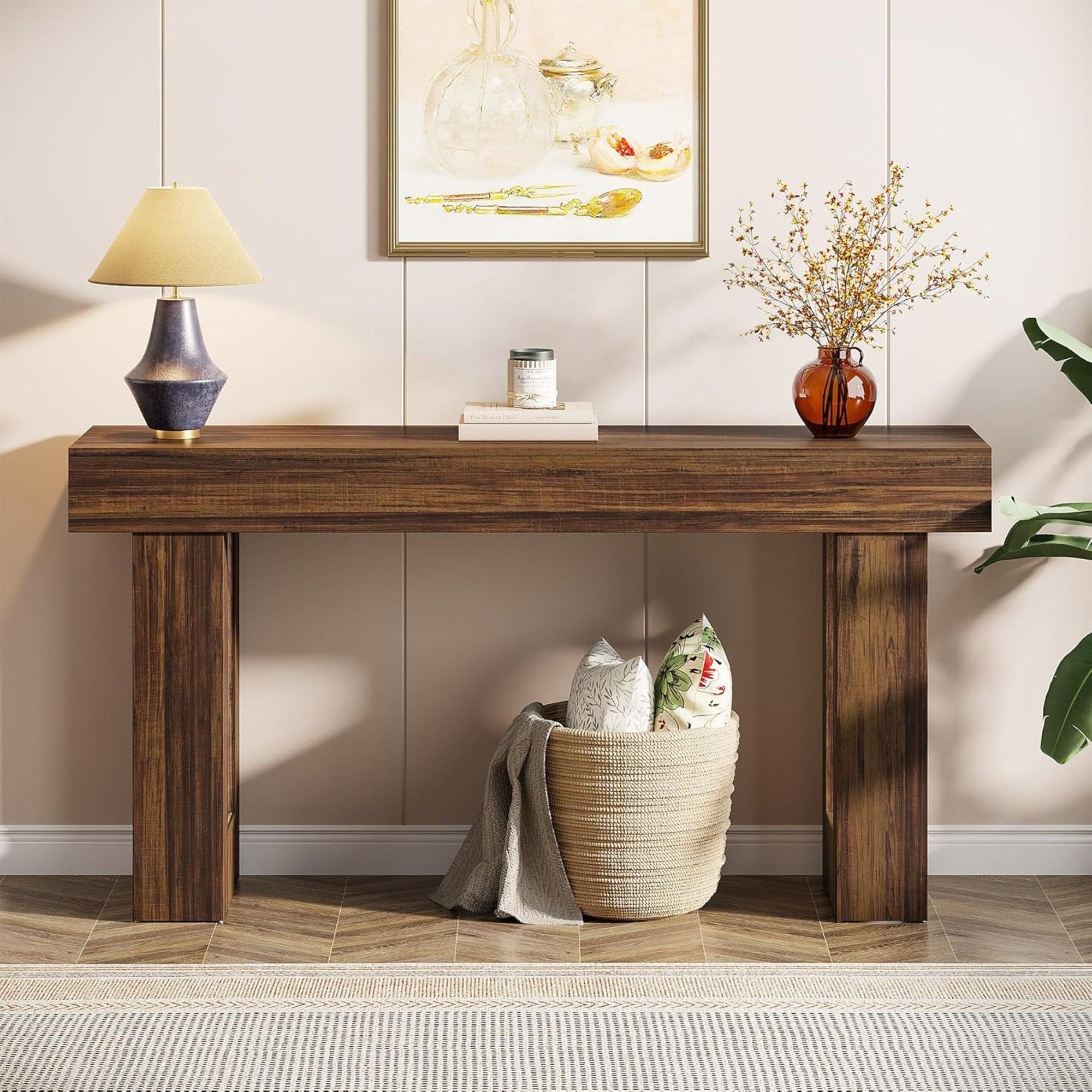 Console Table, Extra Long Narrow Sofa Table For Living Hallway