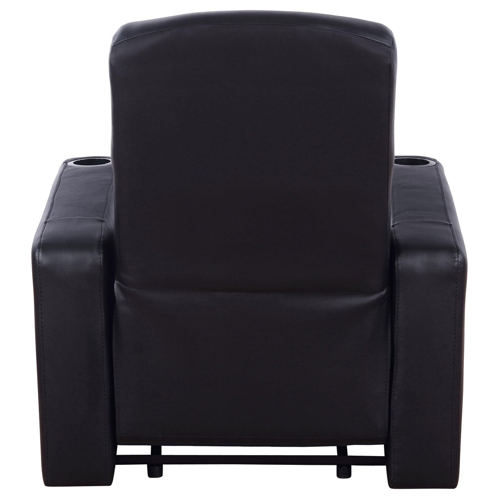 Greenfield - 3 Seater Home Theater With Storage - Black