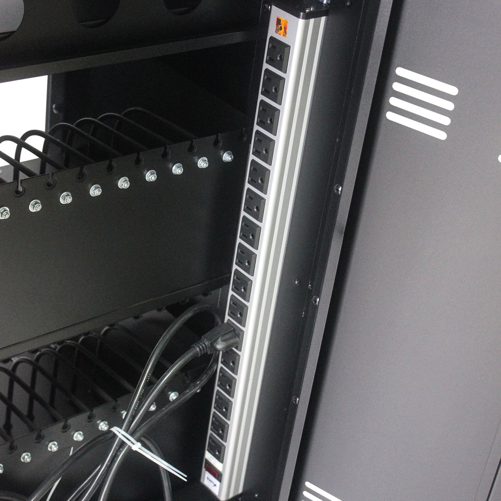 Mobile Charging Cart And Cabinet For Tablets Laptops 30 Device With Combination Lock