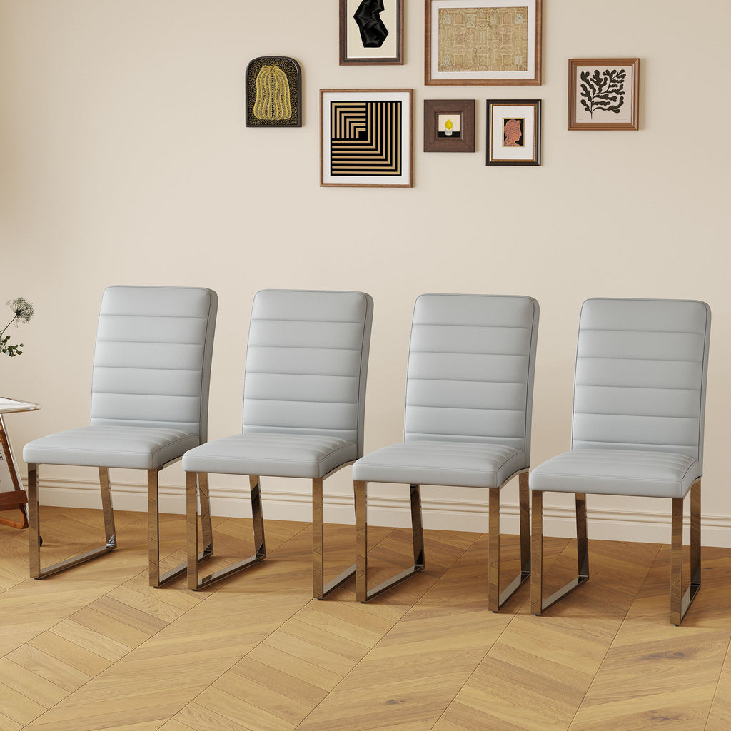 Oversized Dining Chairs (Set of 4) - Light Gray