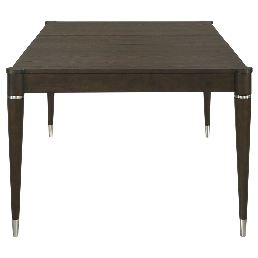 Blakely - Leaf Dining Table With Tapered Legs Accents - Ash Brown