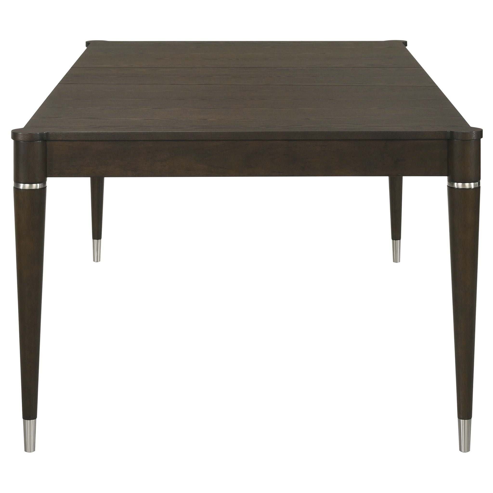 Blakely - Leaf Dining Table With Tapered Legs Accents - Ash Brown