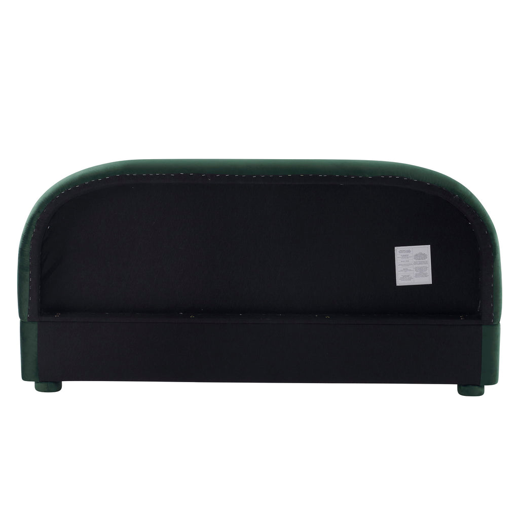 Upholstered Simple Modern Bedroom Bed With Curved Headboard