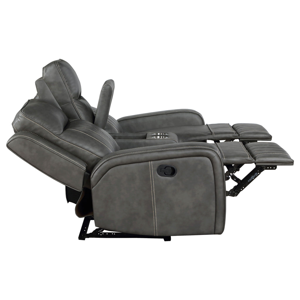 Forrest - 2 Piece Motion Reclining Sofa Set - Gray