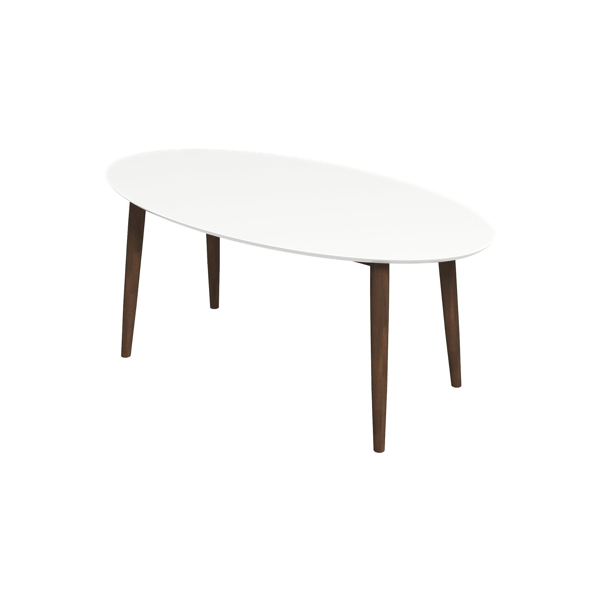Ada - Oval Dining Table And 4 Side Chairs - White