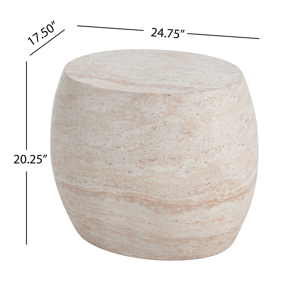 Outdoor Oval Shaped Side Table