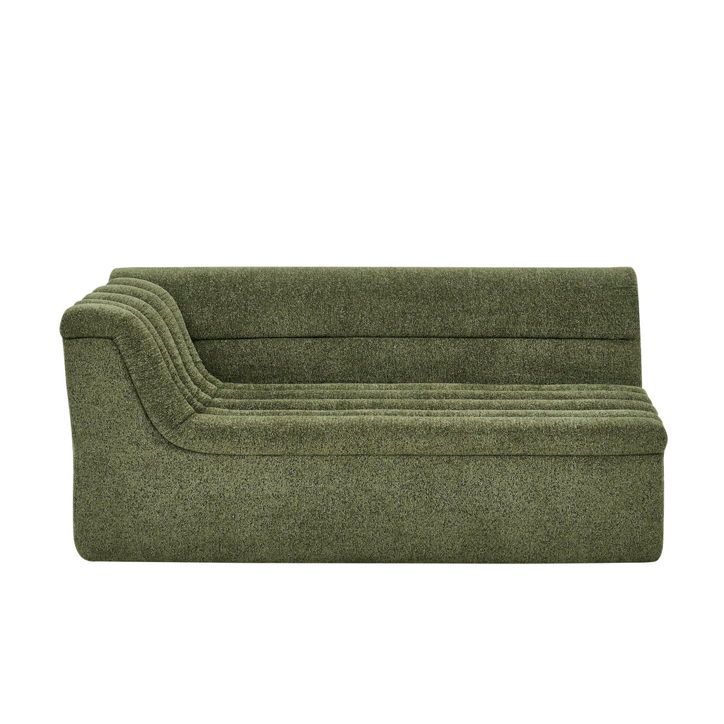 Upholstered L-Shaped Modular Sectional Sofa With Chaise, Wave-Shaped Armrest