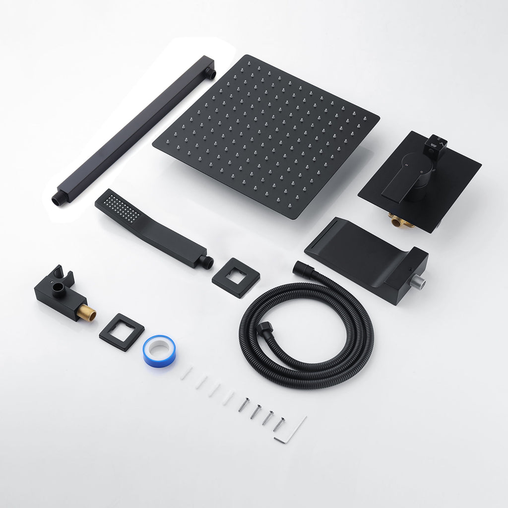 Modern 10" Wall Mounted Rainfall Shower Head System