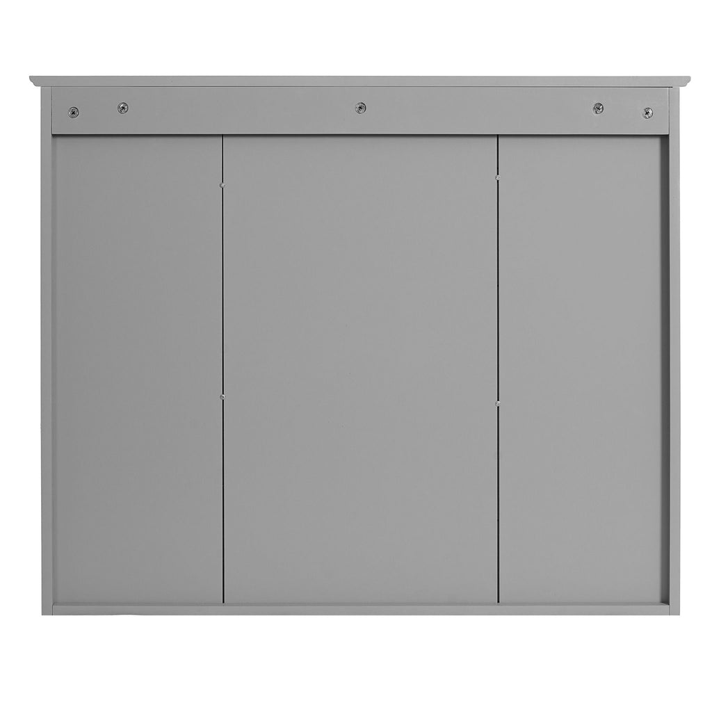 Wall Mounted Bathroom Medicine Wall Cabinet With Mirror & Open Shelves