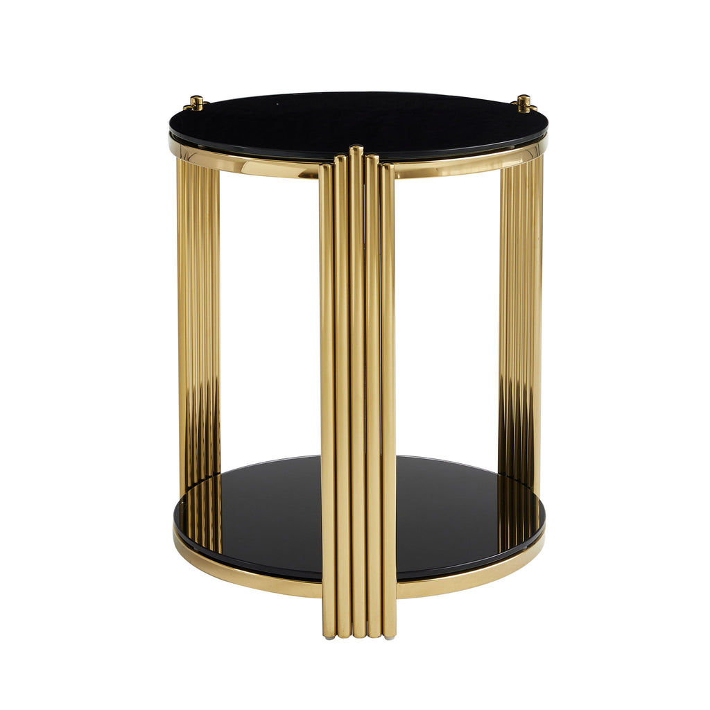 Round Table With Double Layer Storage