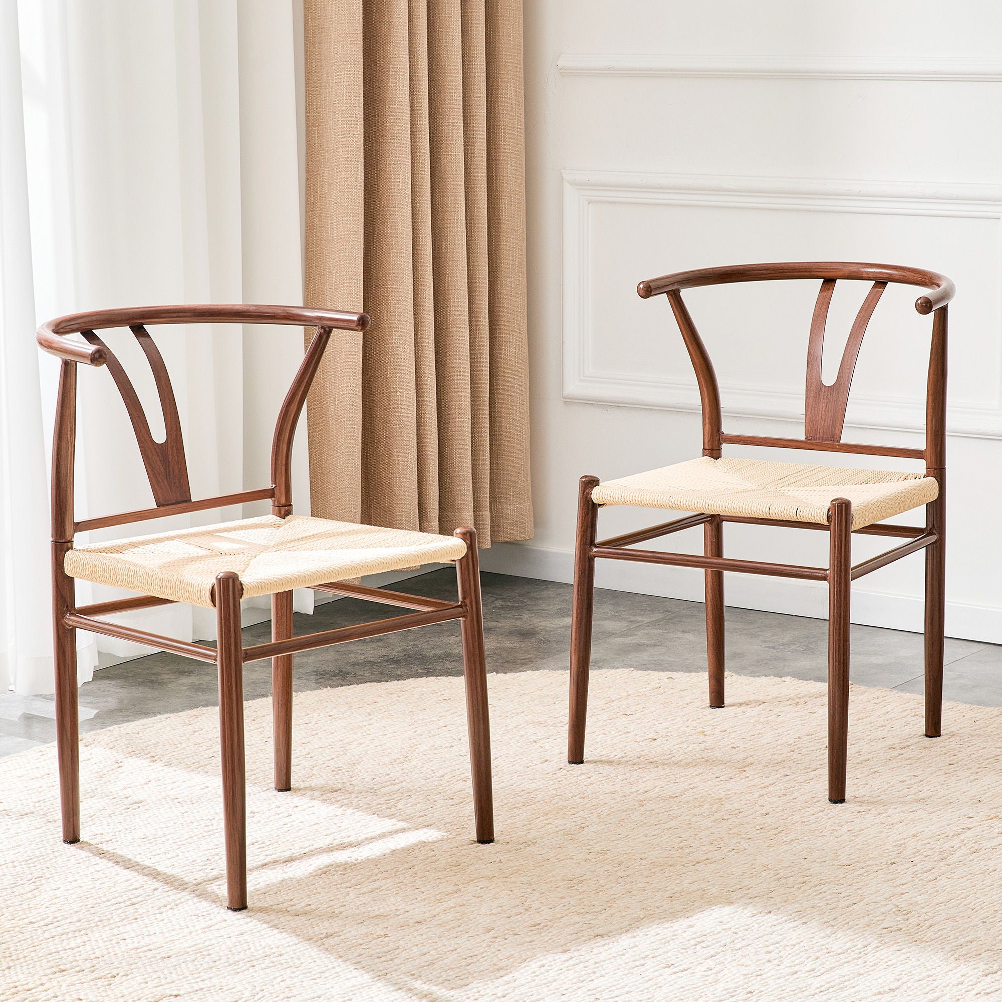 Wesborn - Y Shaped Medieval Armchair For Dining Table (Set of 2) - Brown
