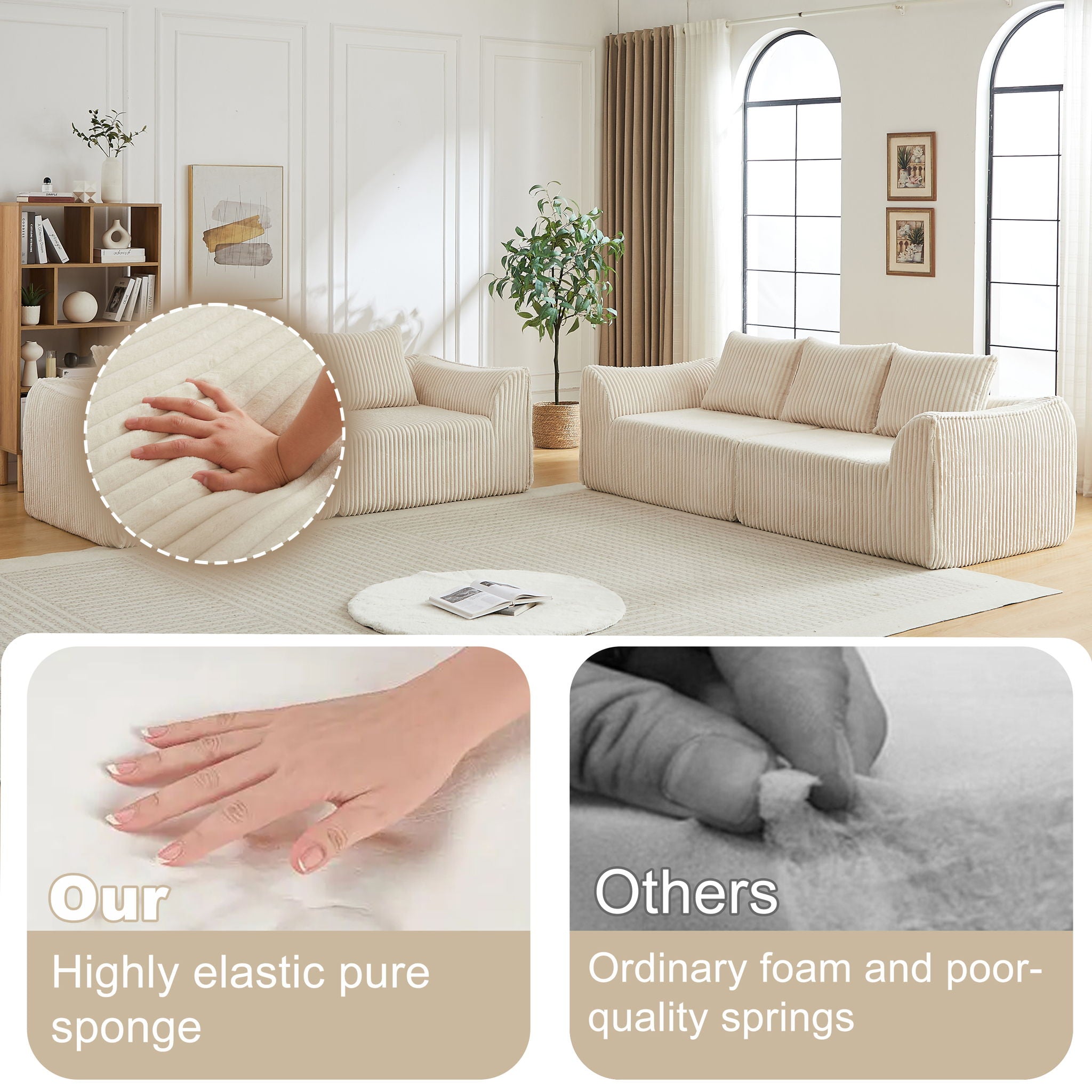 Minimalist Set With Curved Lines & Gently Sloped Backrest