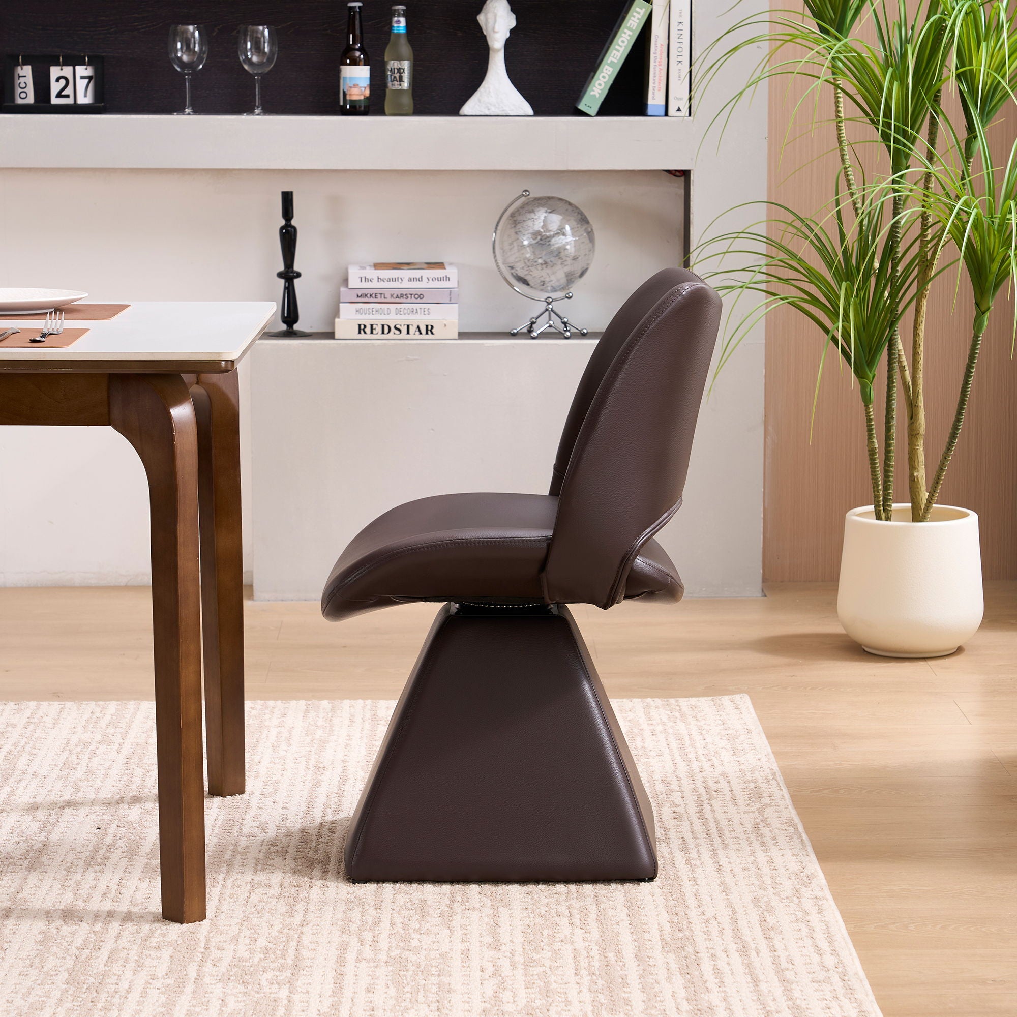Modern Swivel Dining Chair With High Back