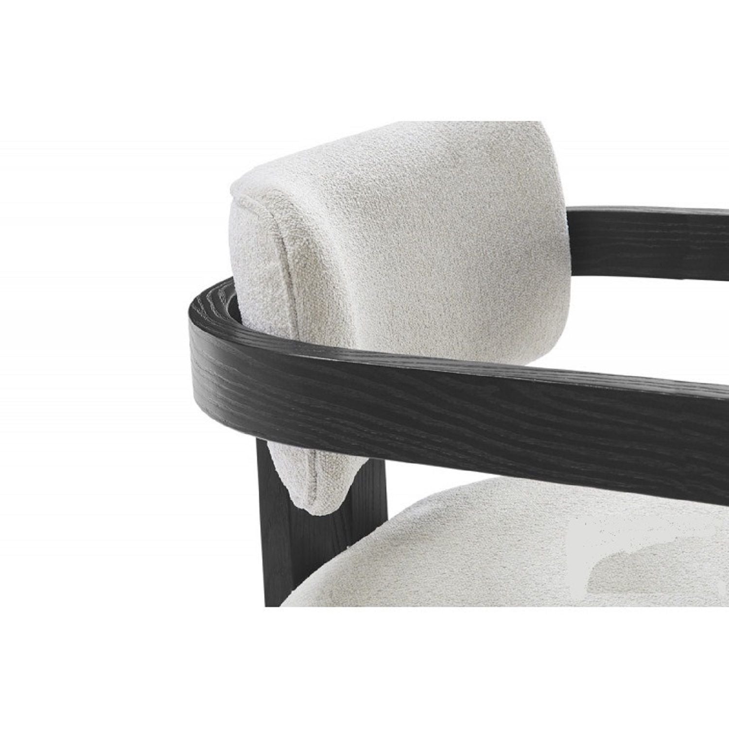 Upholstered Dining Armchair - Black