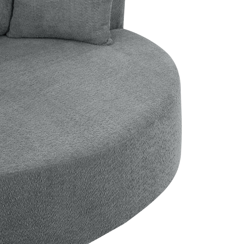 360° Swivel Accent Barrel Chair With 3 Removable Pillows For Living Room