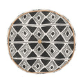 Radiant Oasis - 18" Round Nubia Pillow - Black / White