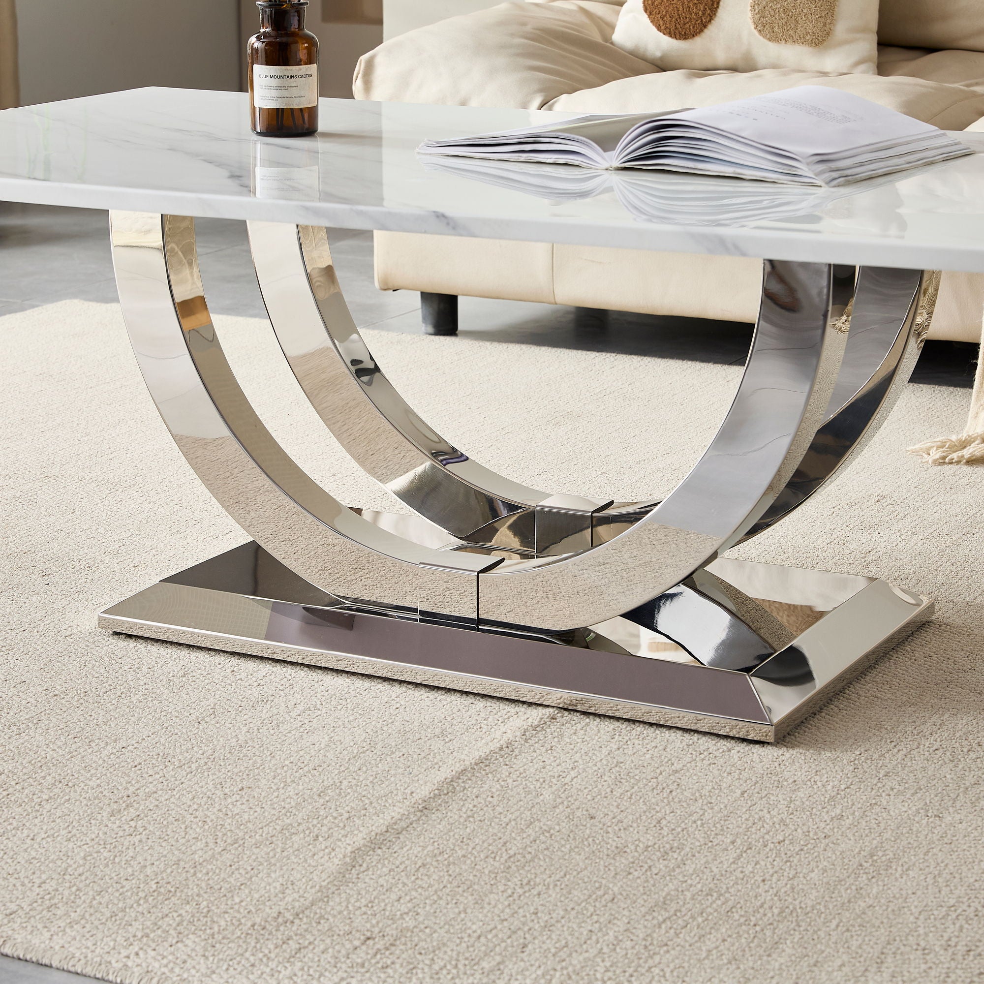 Rectangular Coffee Table With Base