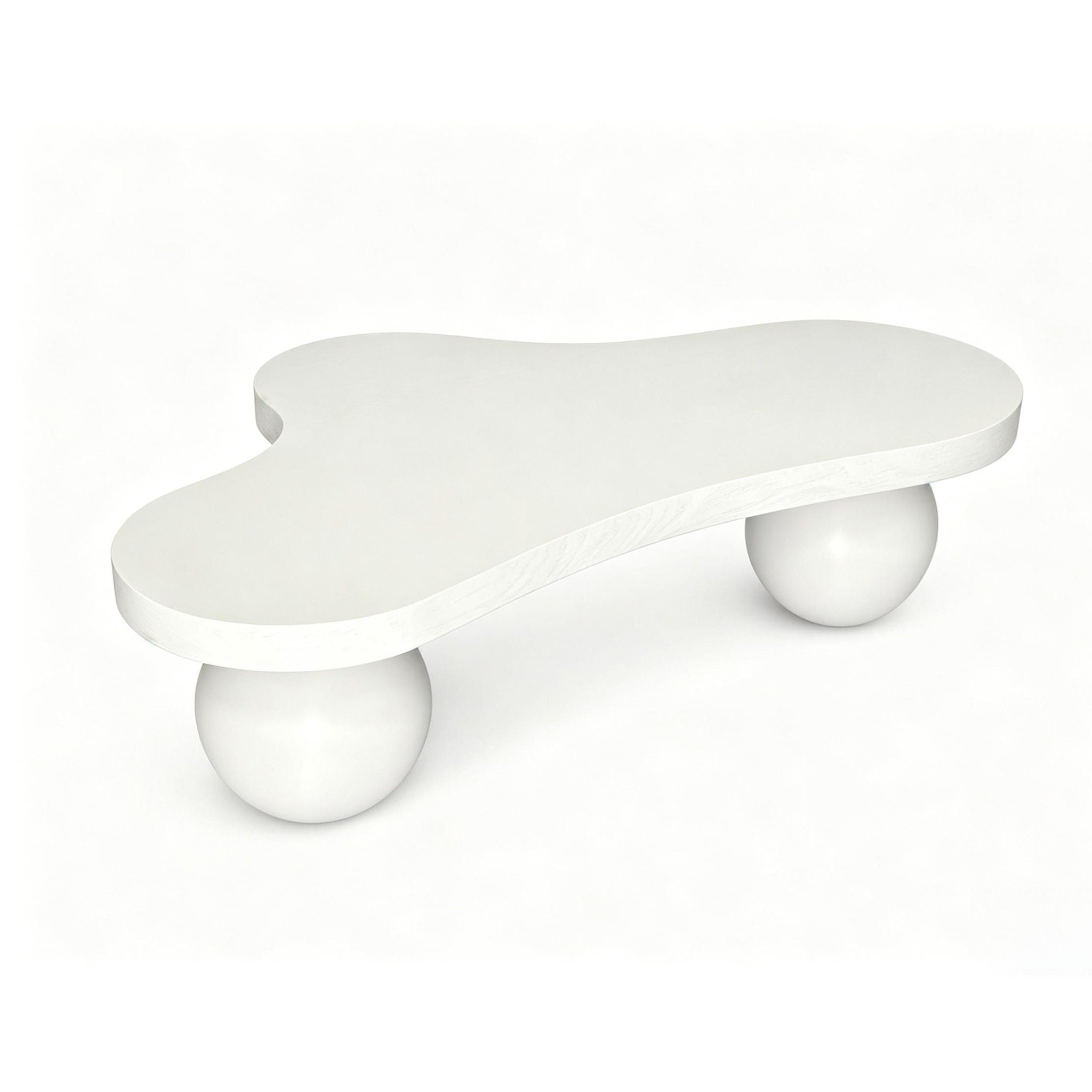 Cloud Shaped Coffee Table With 3 Ball Legs For Living Room