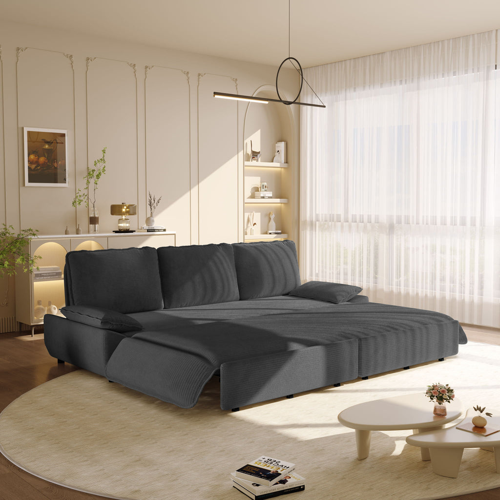 King Size Pull Out Sofa Bed, 3 In 1 Convertible Multifunctional