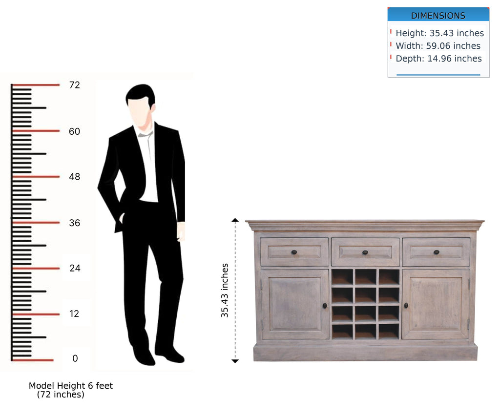 Wine Storage Unit - Gray Ash