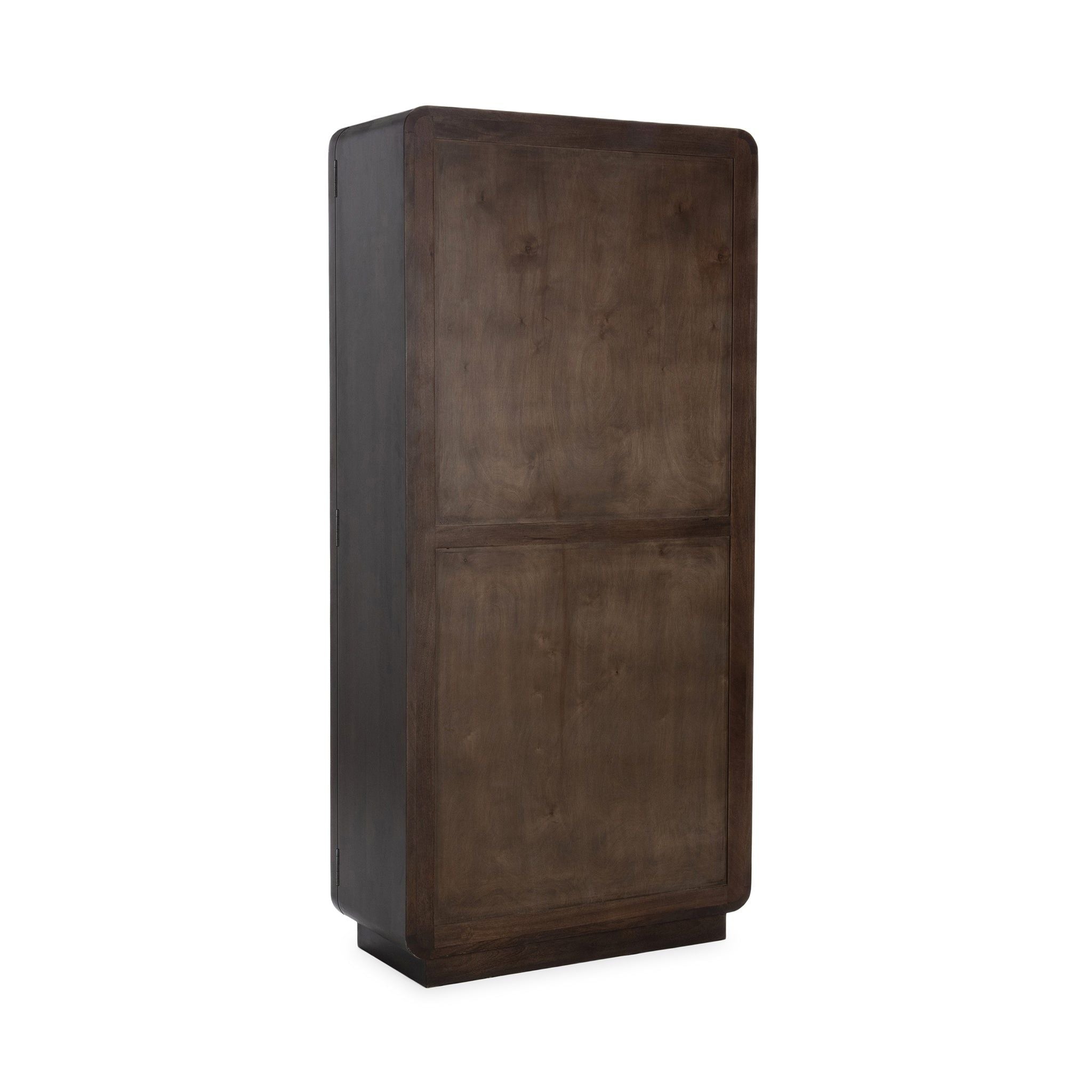 Rogers - Solid Wood Tall Cabinet - Dark Brown