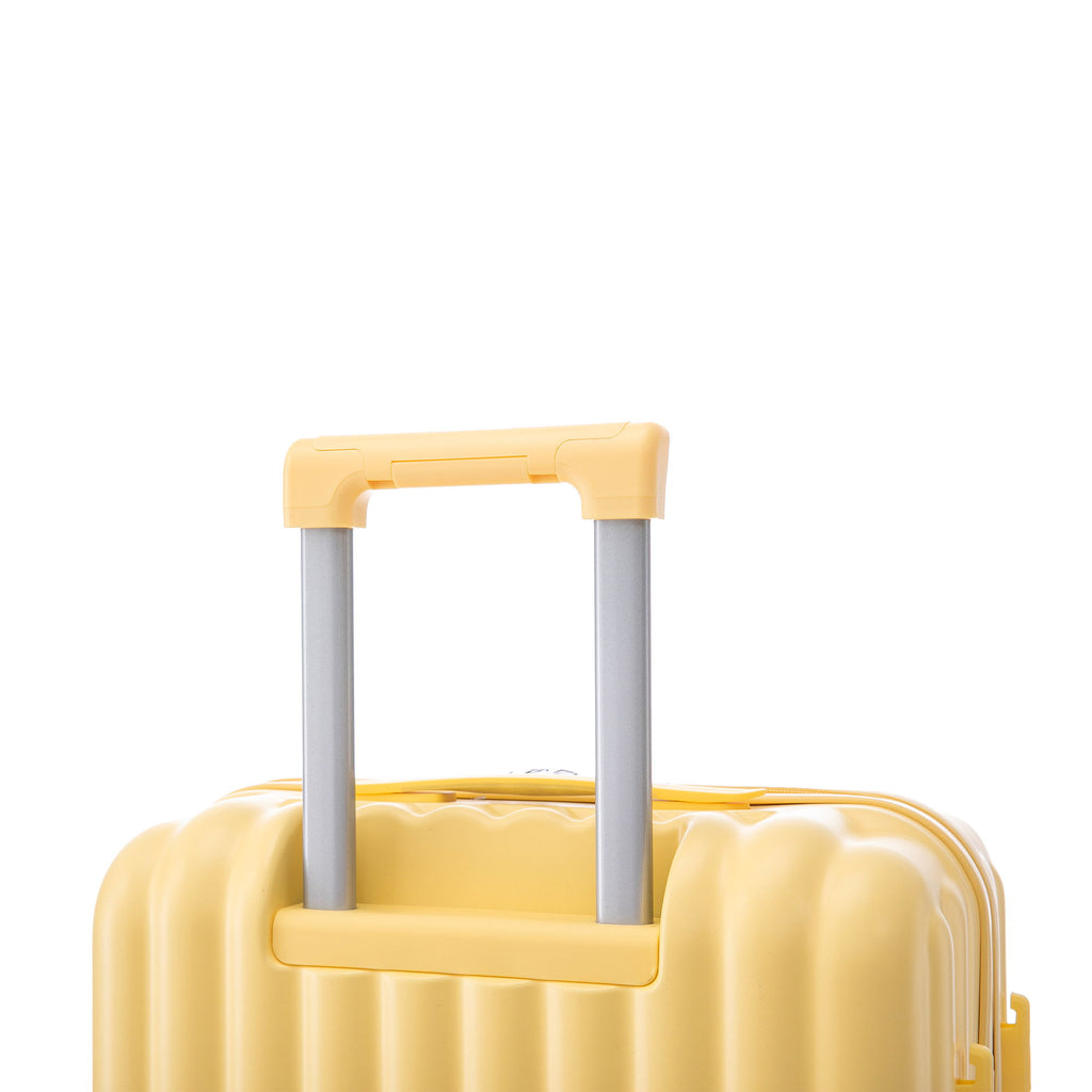 20" / 24" / 28" 3 Pieces / Set Spinner Wheel Luggage, Carry On Suitcase, With Cup Holder & USB Port & Phone Holder