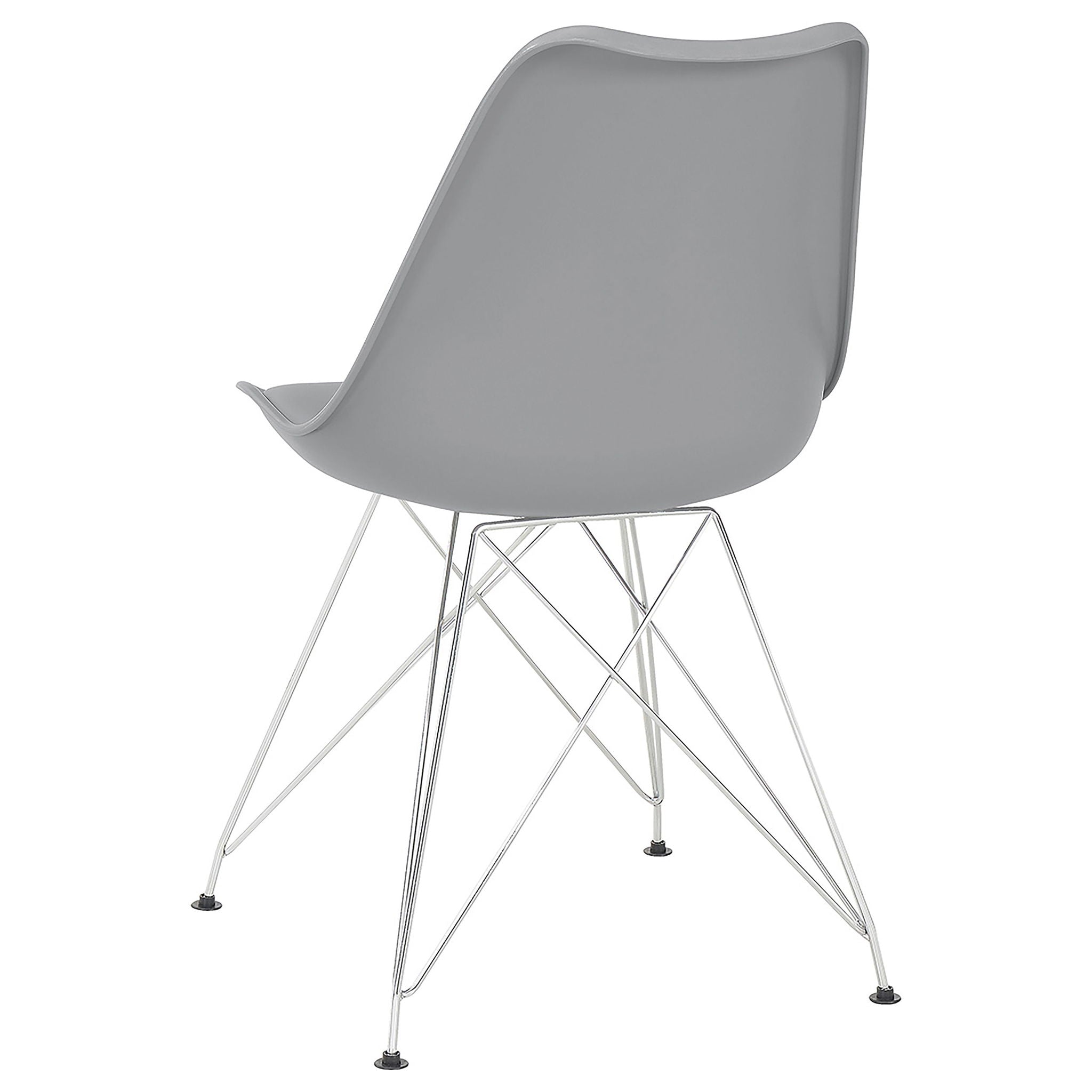 Padded Side Chair And Soft Upholstered Seat (Set of 2) - Gray