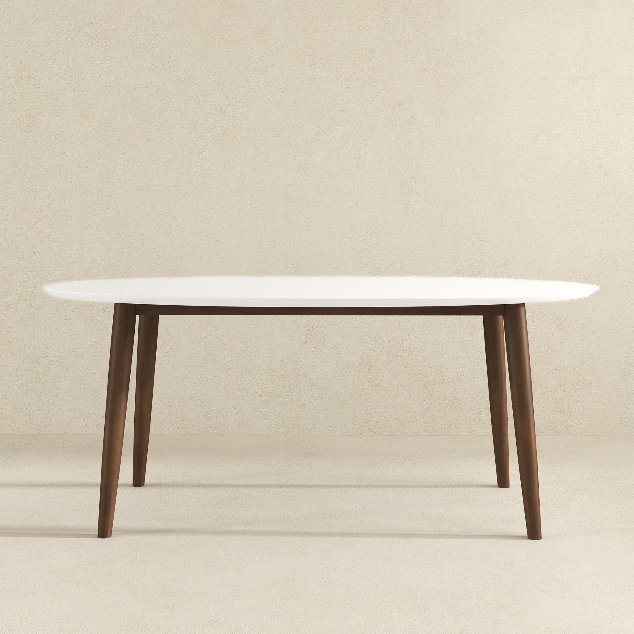 Ada - Oval Dining Table And 4 Side Chairs - White