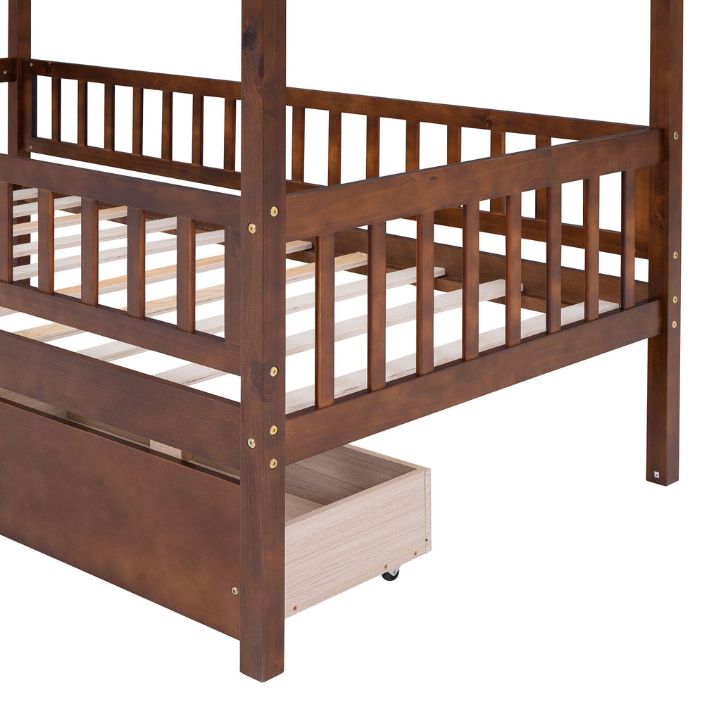 House Bed With 2 Drawers
