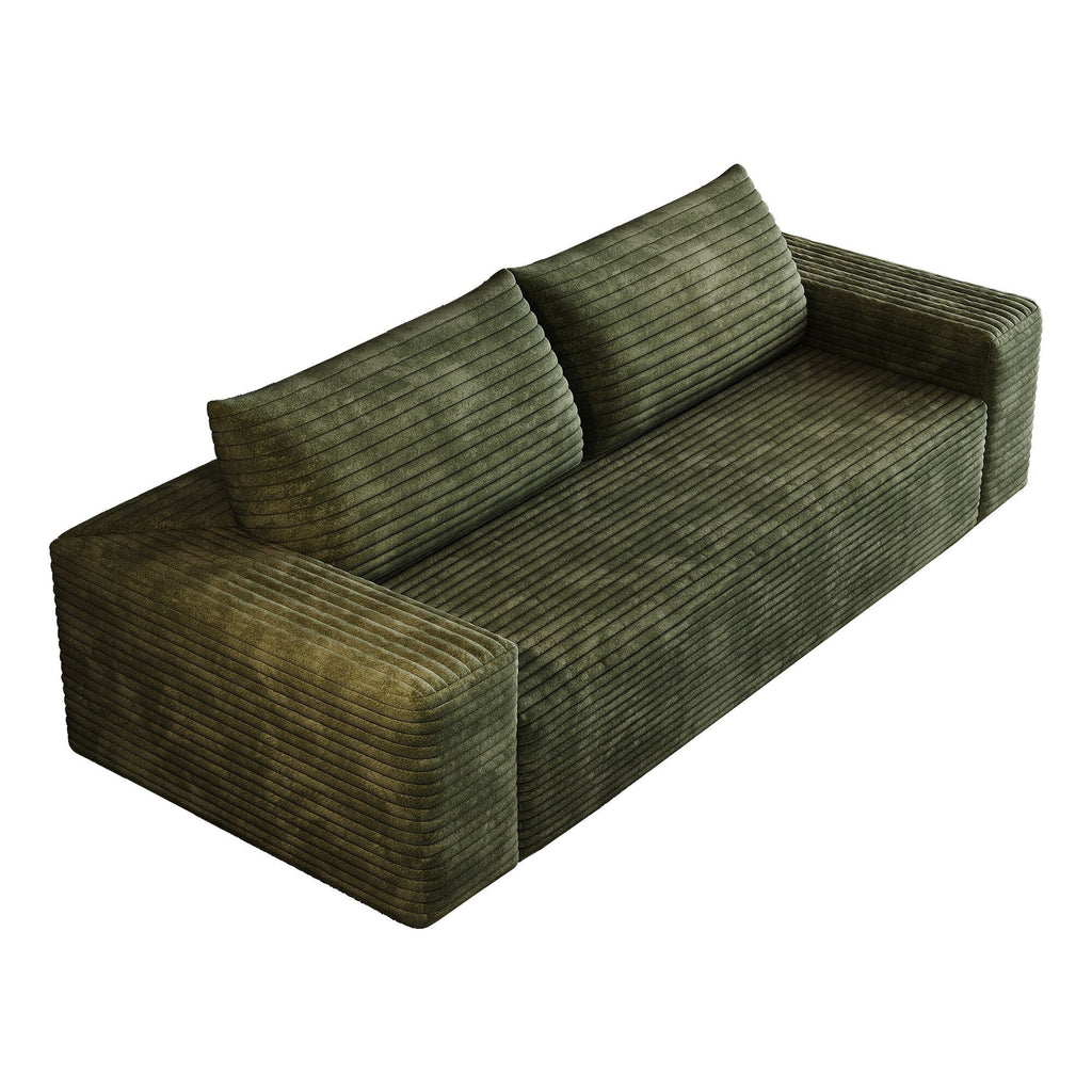 3 Setaser Sofa, Deep Seat Couches For Living Room - Green