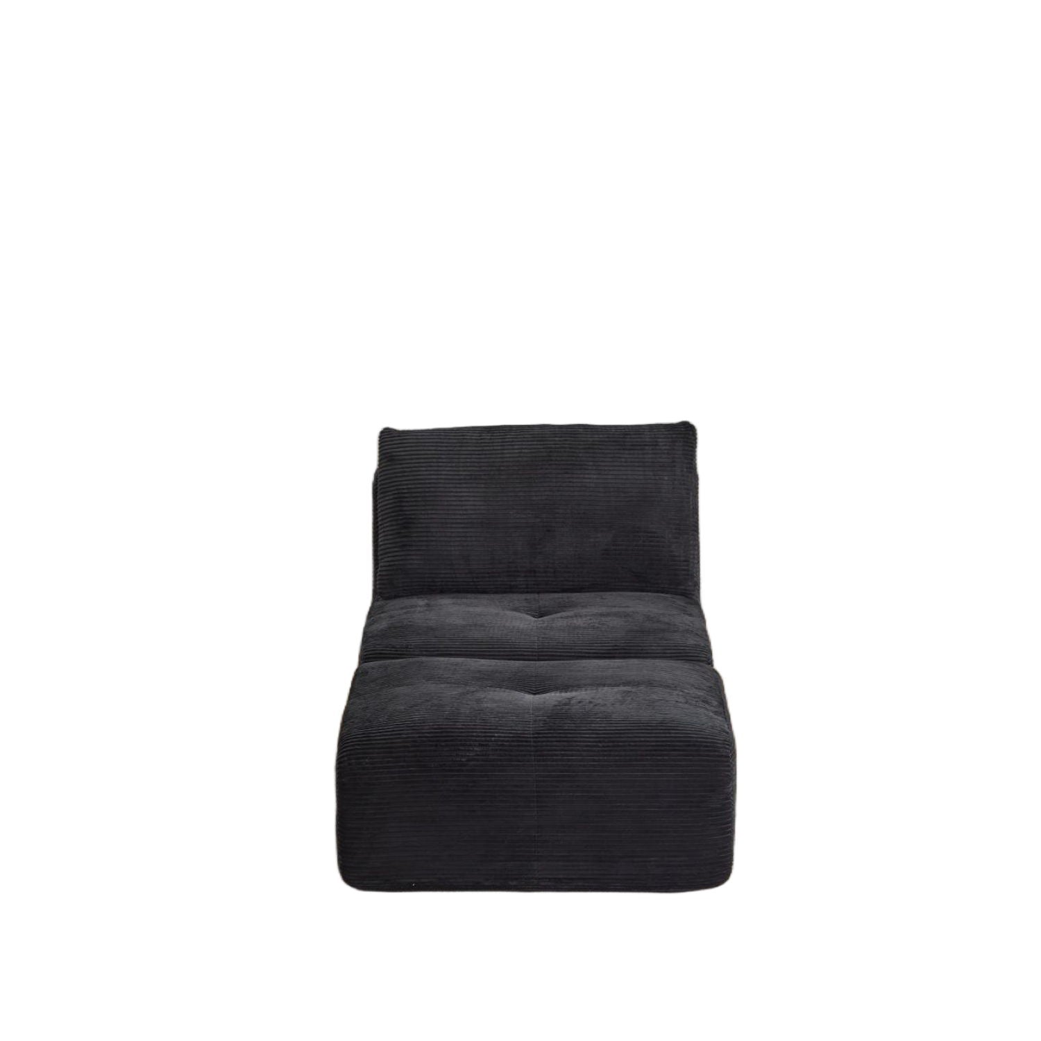 Single Chaise Longue With Movable Ottoman For Living Room