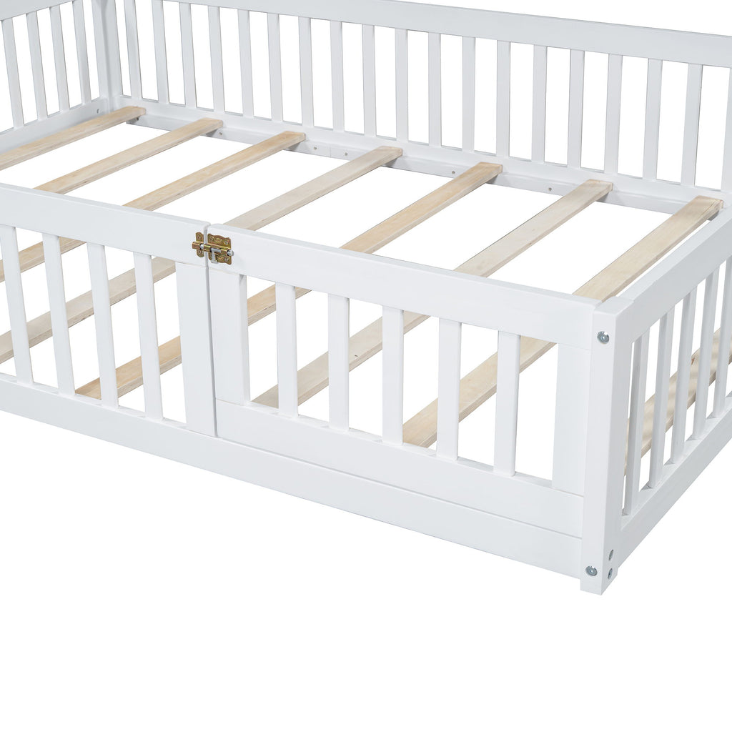 House Platform Bed With Guardrail
