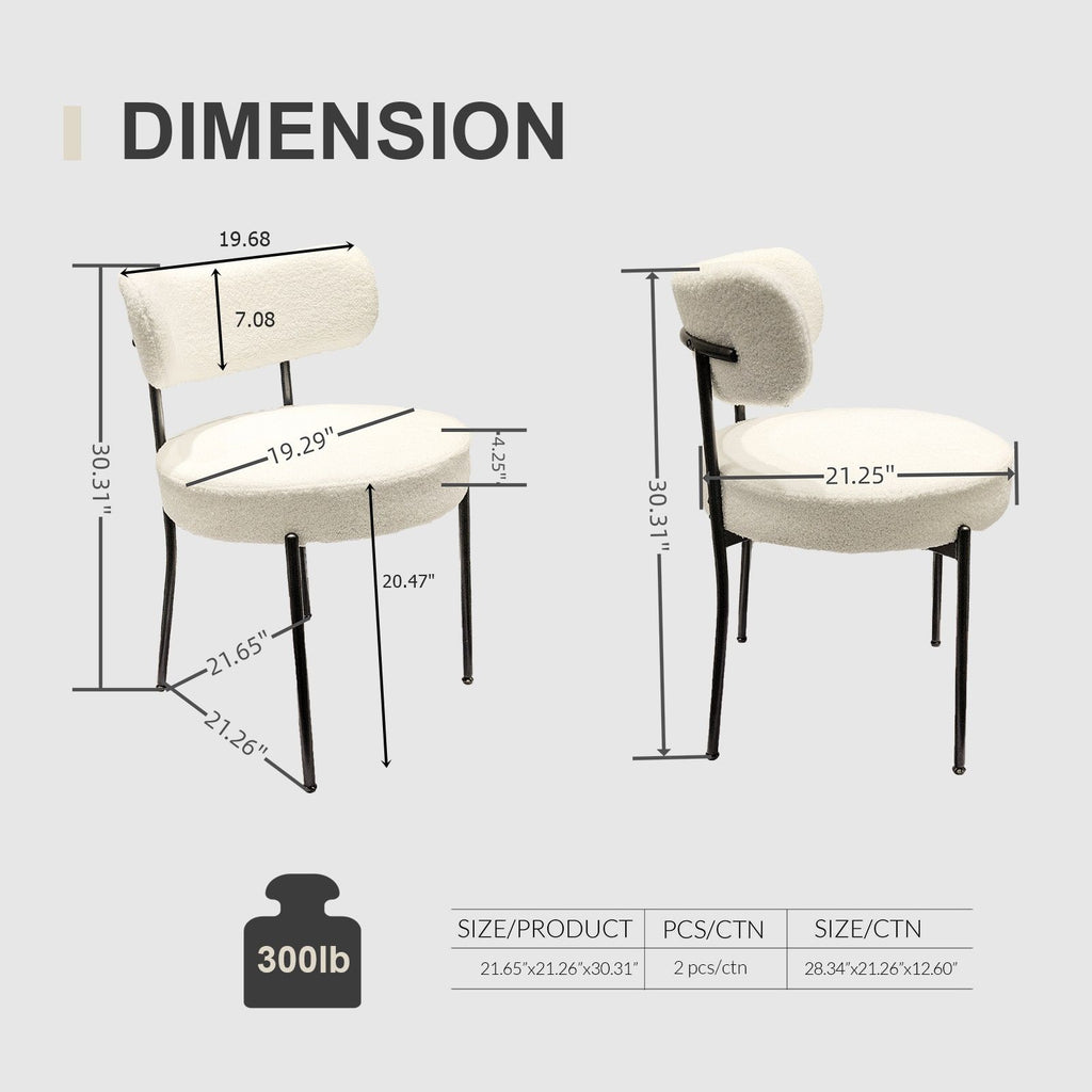 Extendable Dining Table Set With Curved Backrest Upholstered Chairs