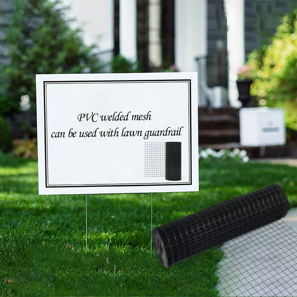 Vinyl Coated Hardware Cloth, Welded Wire Fence For Poultry & Home Improvement - Black